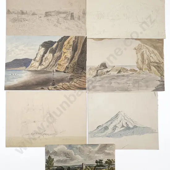 Francis & Hamar Humphrey Arden - 6 Small Unframed Watercolours & Sketches