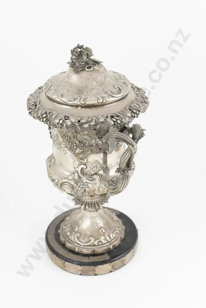 Attractive Vict S/S Two Handled Prize Cup & Cover (The Jessie Crawford Cup) Image 1++