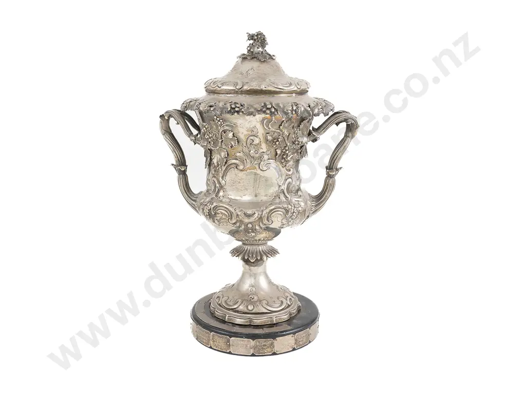 Attractive Vict S/S Two Handled Prize Cup & Cover (The Jessie Crawford Cup) Image 1++