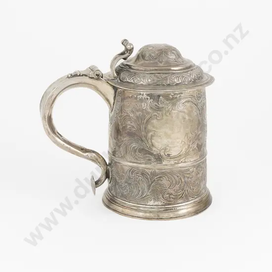 An Attractive Geo I S/S Gilt Tankard