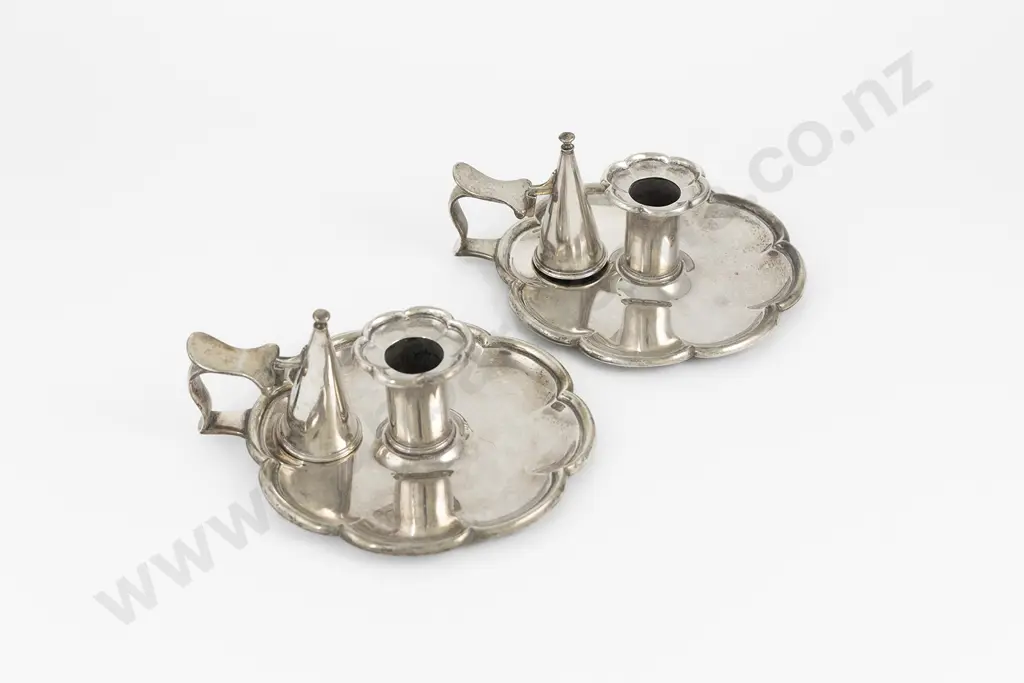 Pair Of Matched Vict S/S Chamber Candlesticks Image 1++