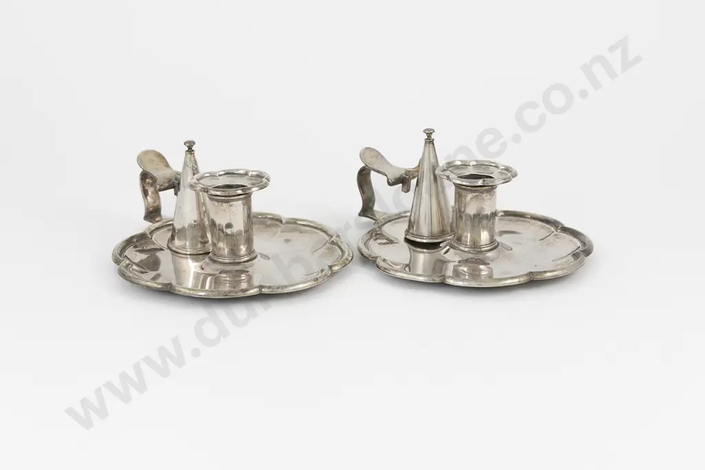 Pair Of Matched Vict S/S Chamber Candlesticks Image 1++