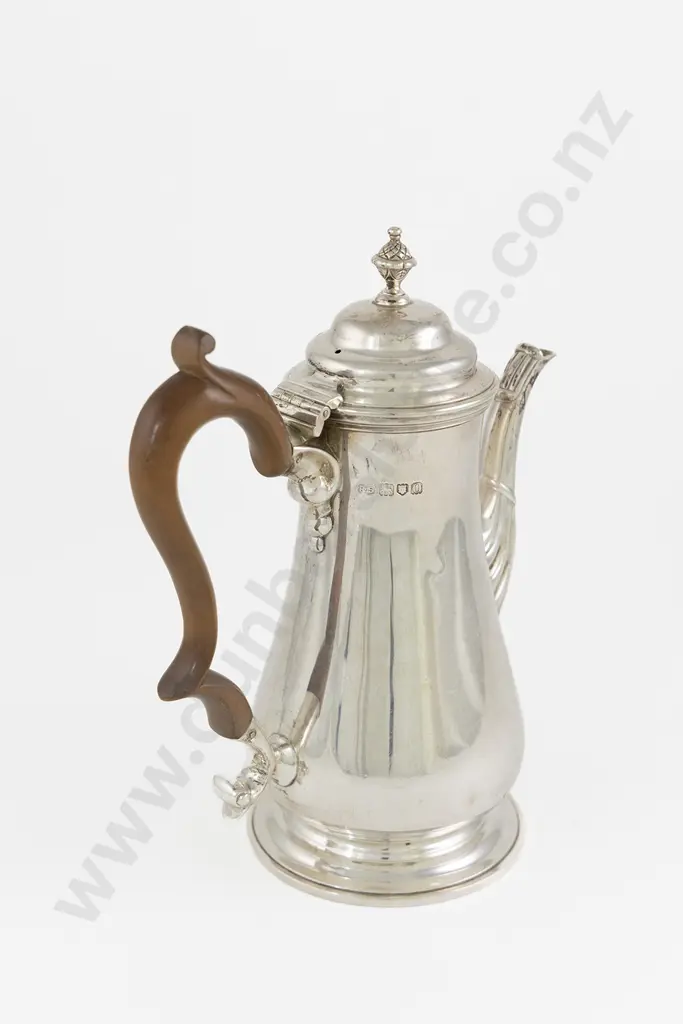 Edw VII S/S Coffee Pot Image 1++