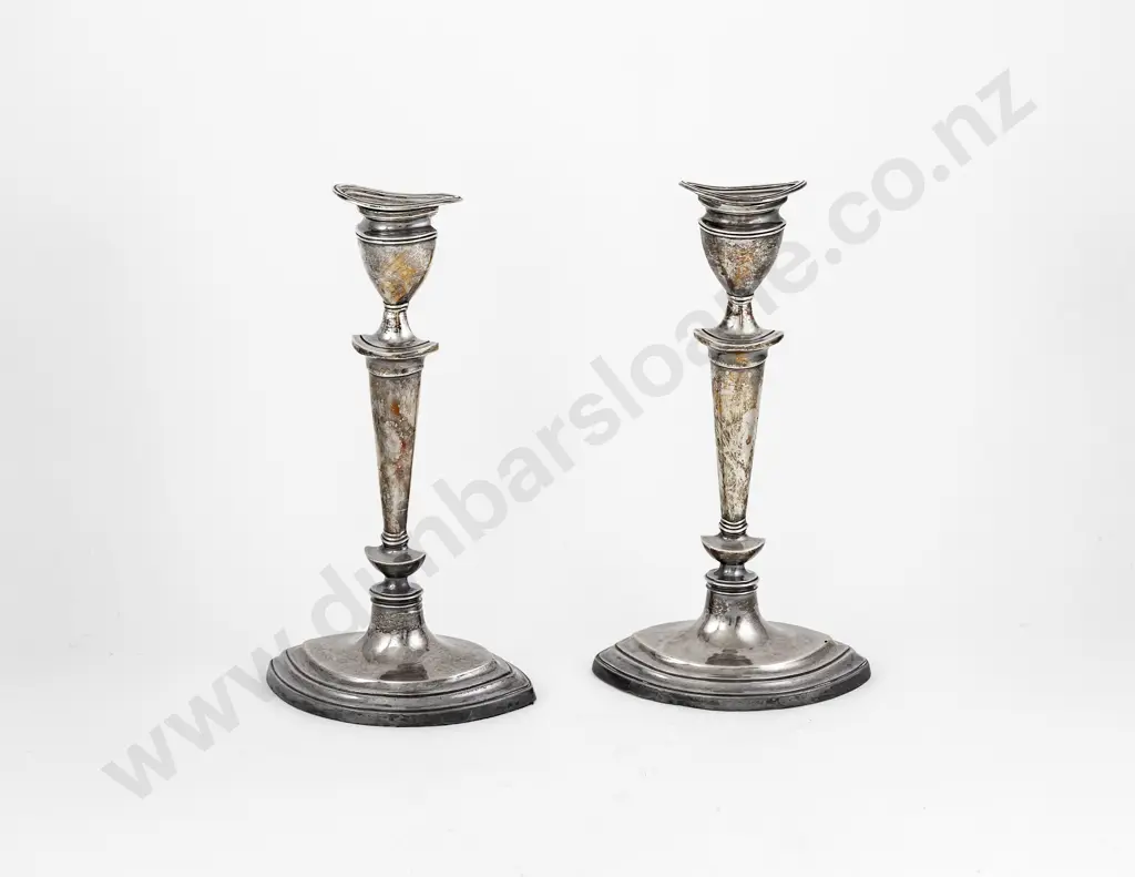 Pair Edw VII S/S Candlesticks Image 1++