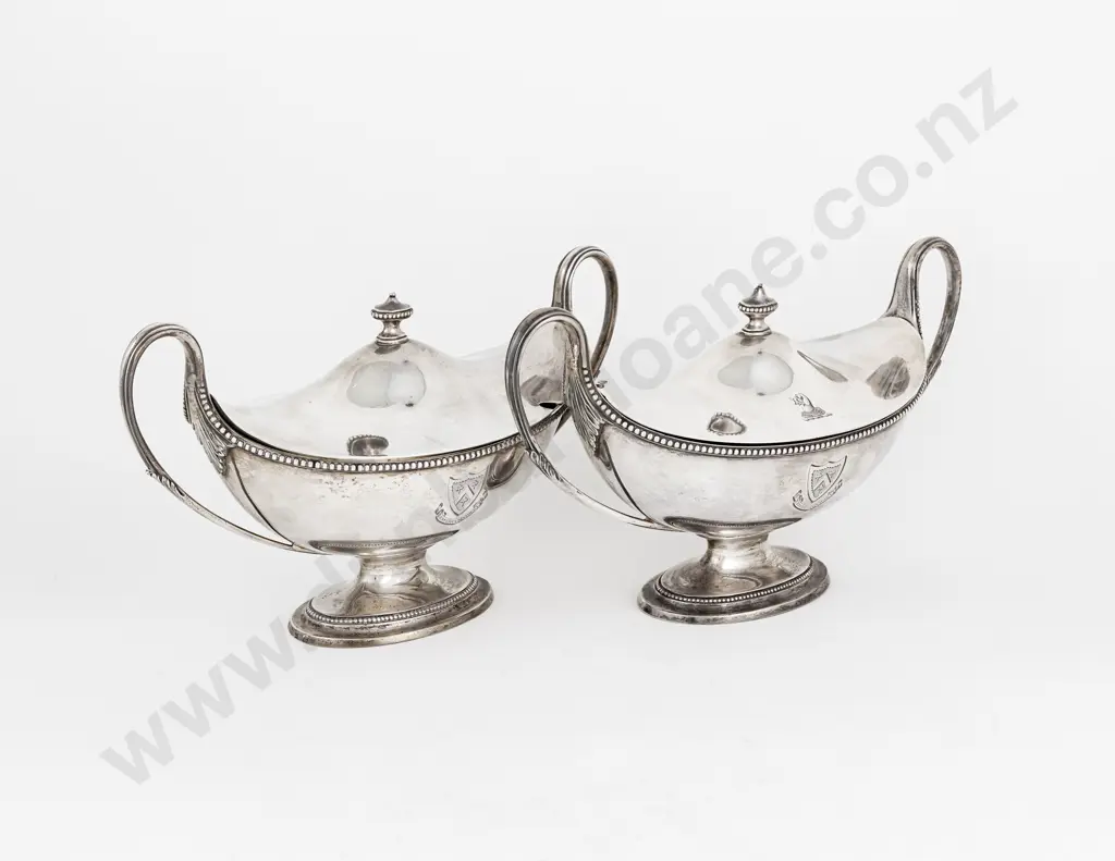An Elegant Pair Of Geo III S/S Sauce Tureens Image 1++