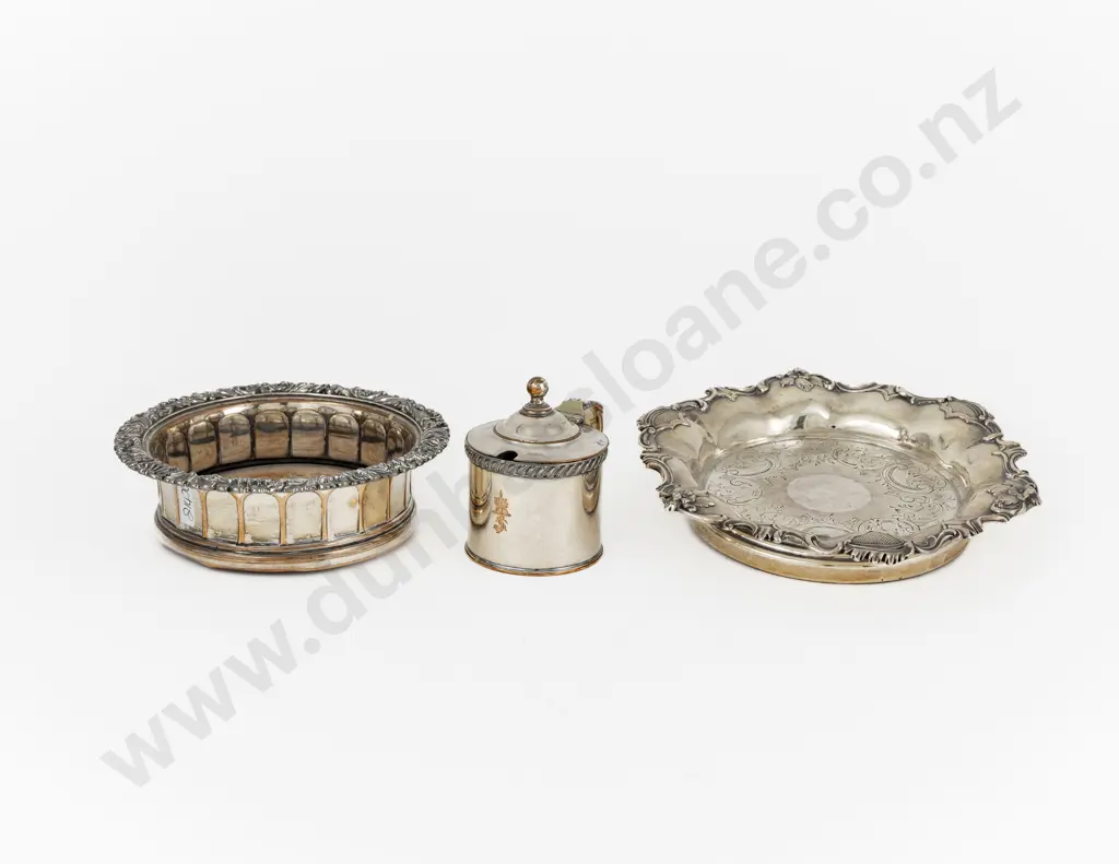 Two Vict Sheffield Plate Wine Coasters Image 1++
