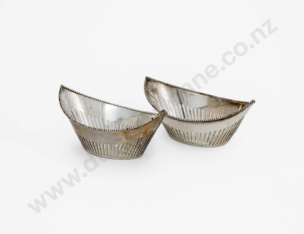 Pair of Dutch Silver Bon Bon Dishes Image 1++