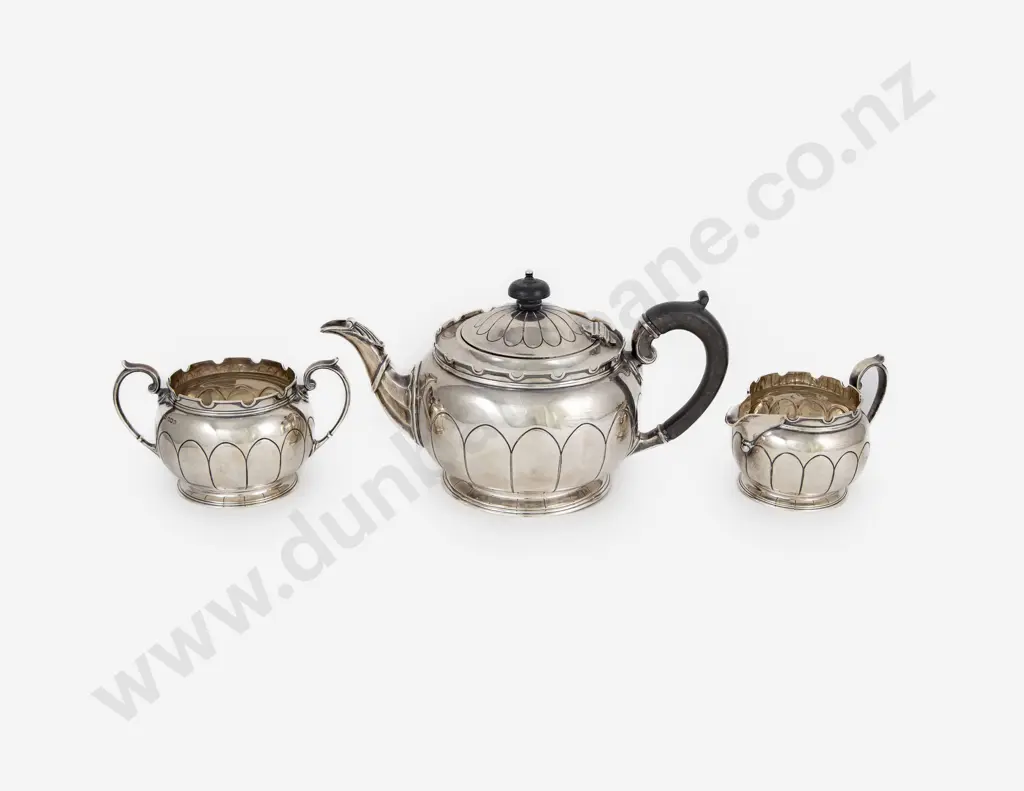 Geo V S/S 3pce Teaset by Mappin & Webb Image 1++