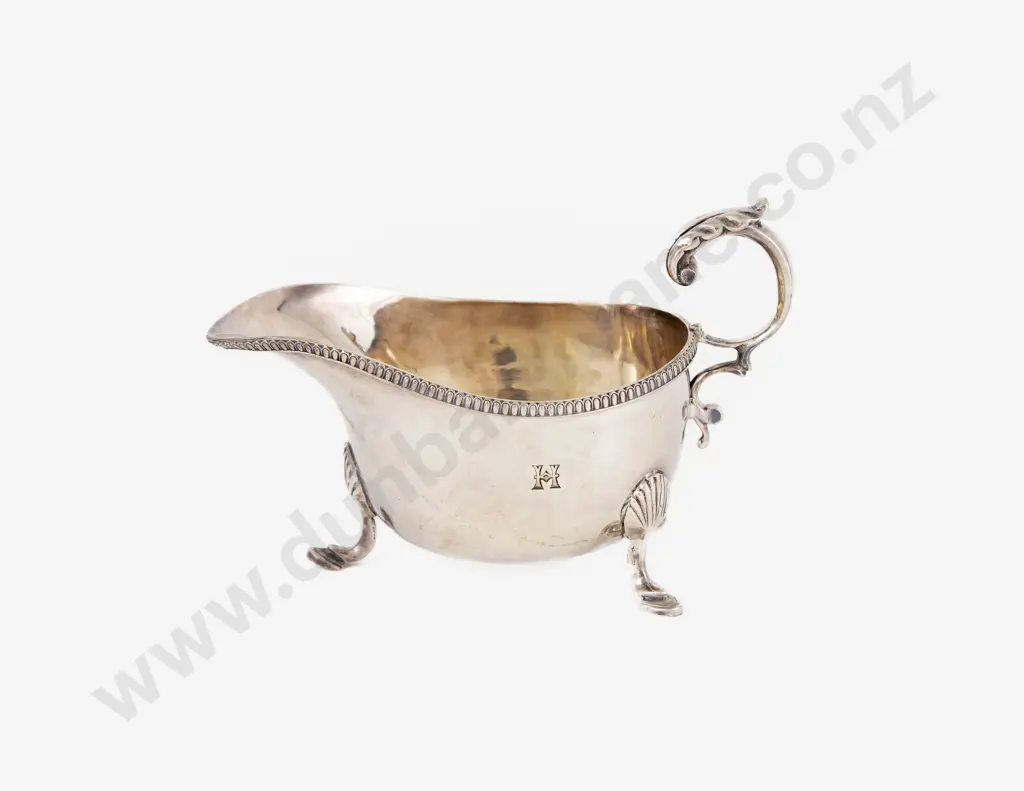 Late C19th S/Plate Gravy Boat Image 1++