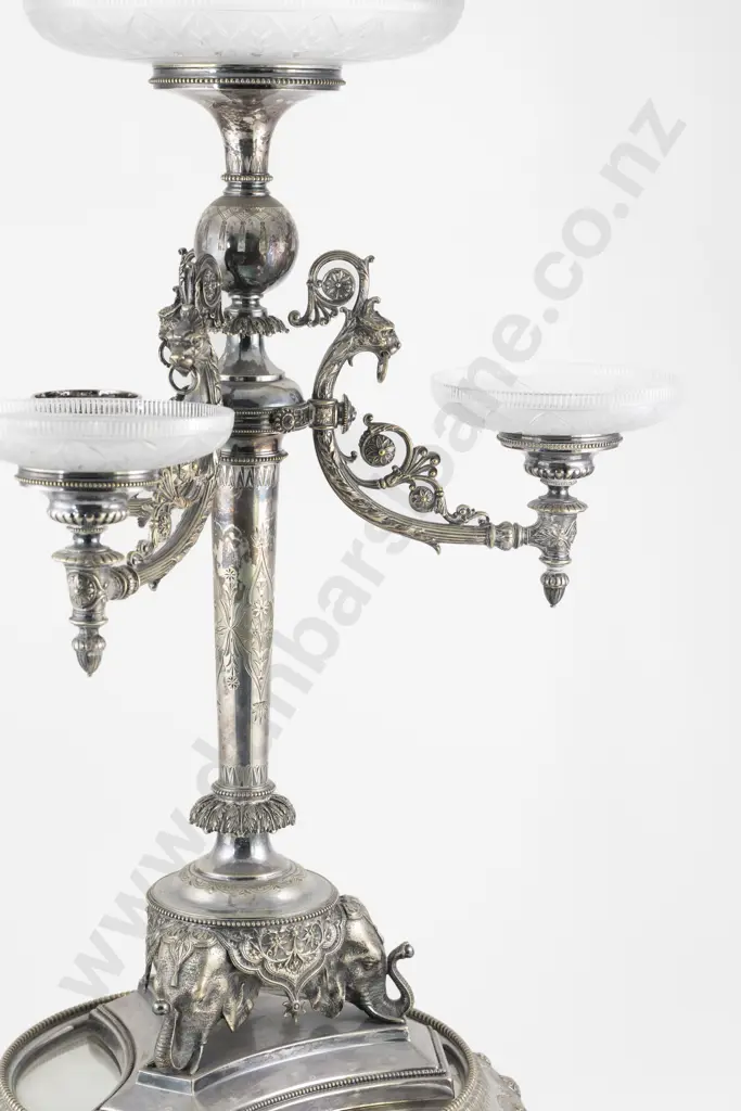 Attractive Large Vict Aesthetic Revival S/Plate Epergne Image 1++