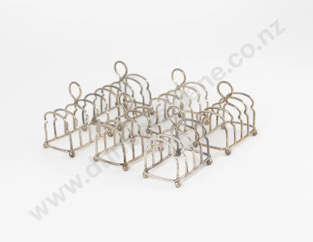 Cased Set Of Six Edw VII S/S Toast Racks Image 1++