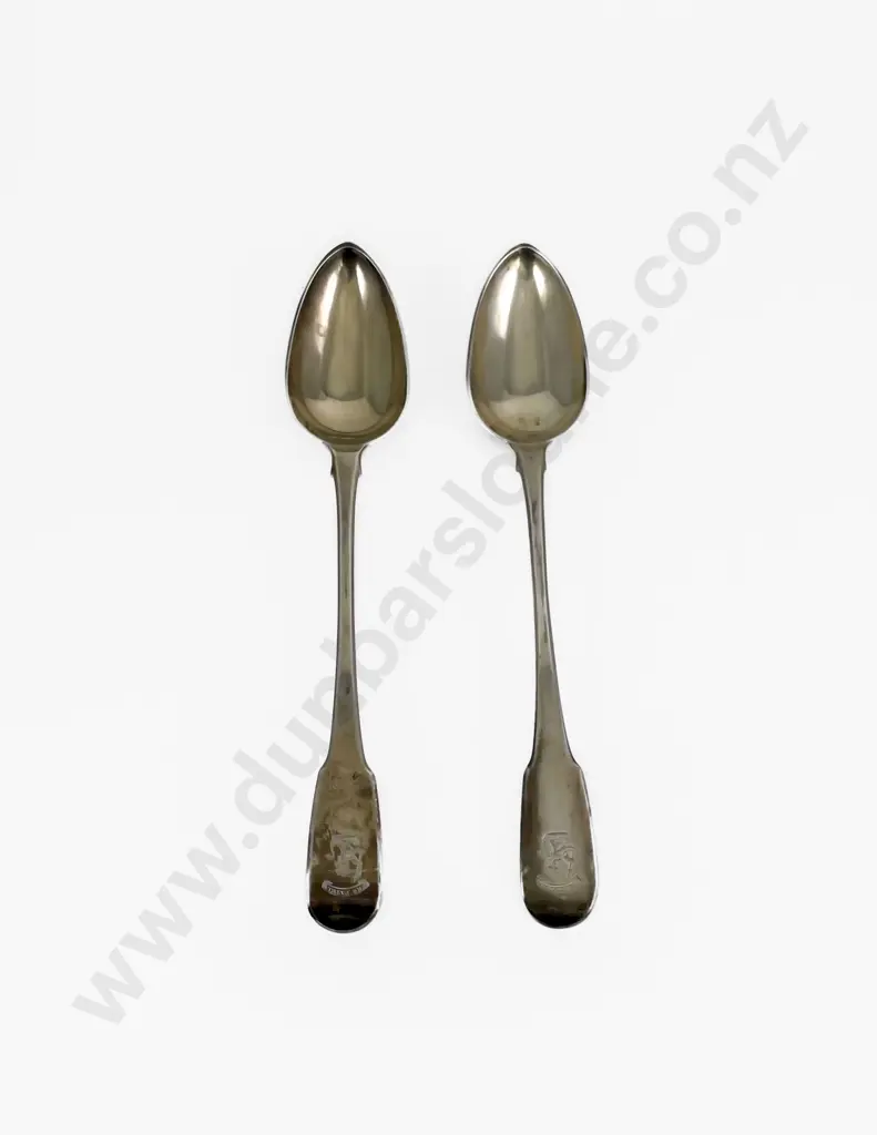 Pair Of Geo III S/S Basting Spoons Image 1++