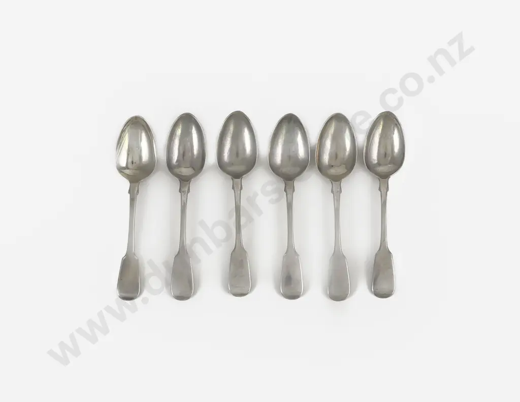 Set Of Six Geo IV S/S Teaspoons Image 1++