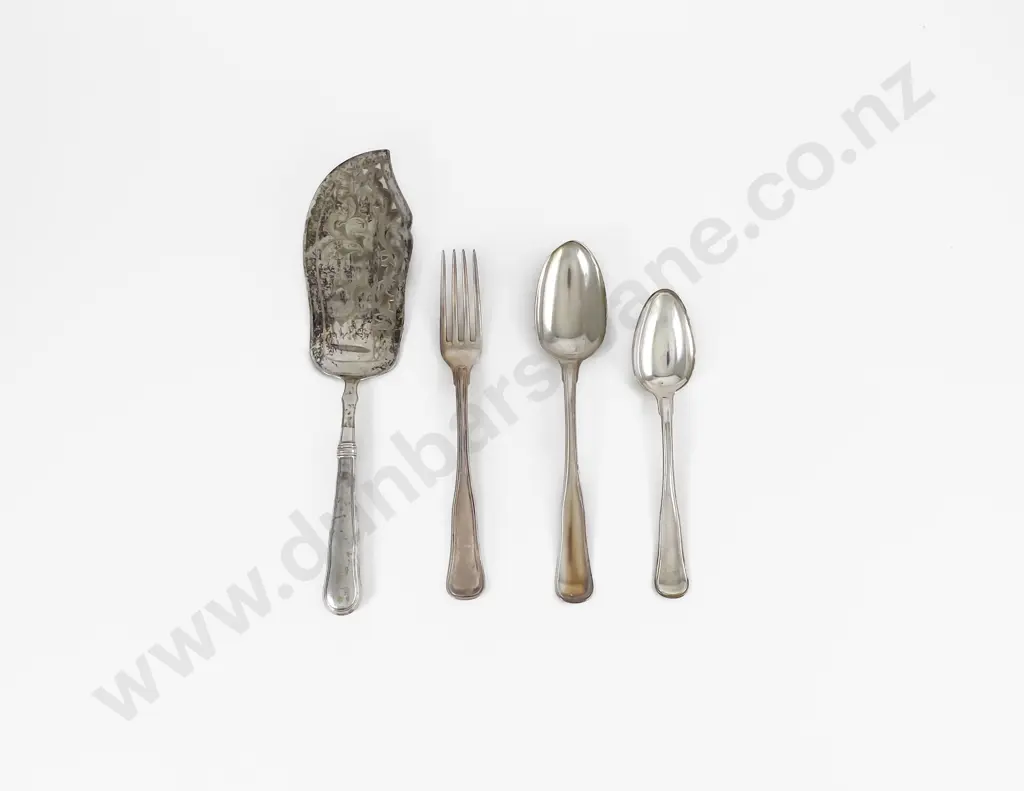 18 Piece Danish Silver Cutlery Set by L Berth of Copenhagen Image 1++