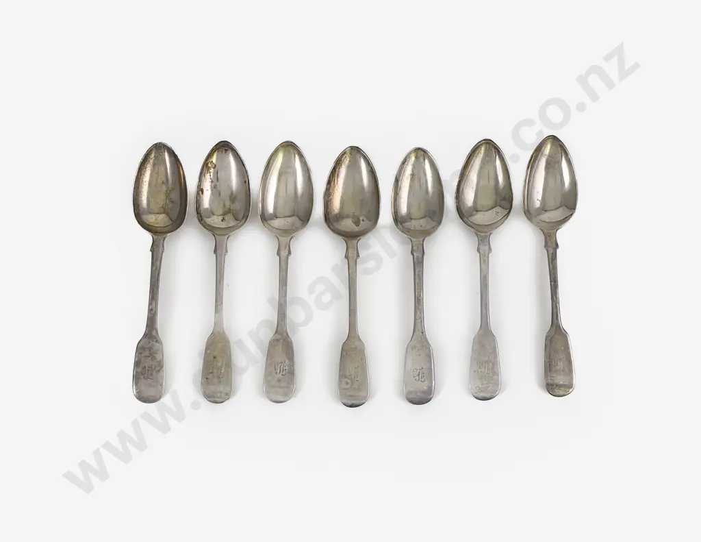 Composed Set Of Seven Vict S/S Dessert Spoons Image 1++