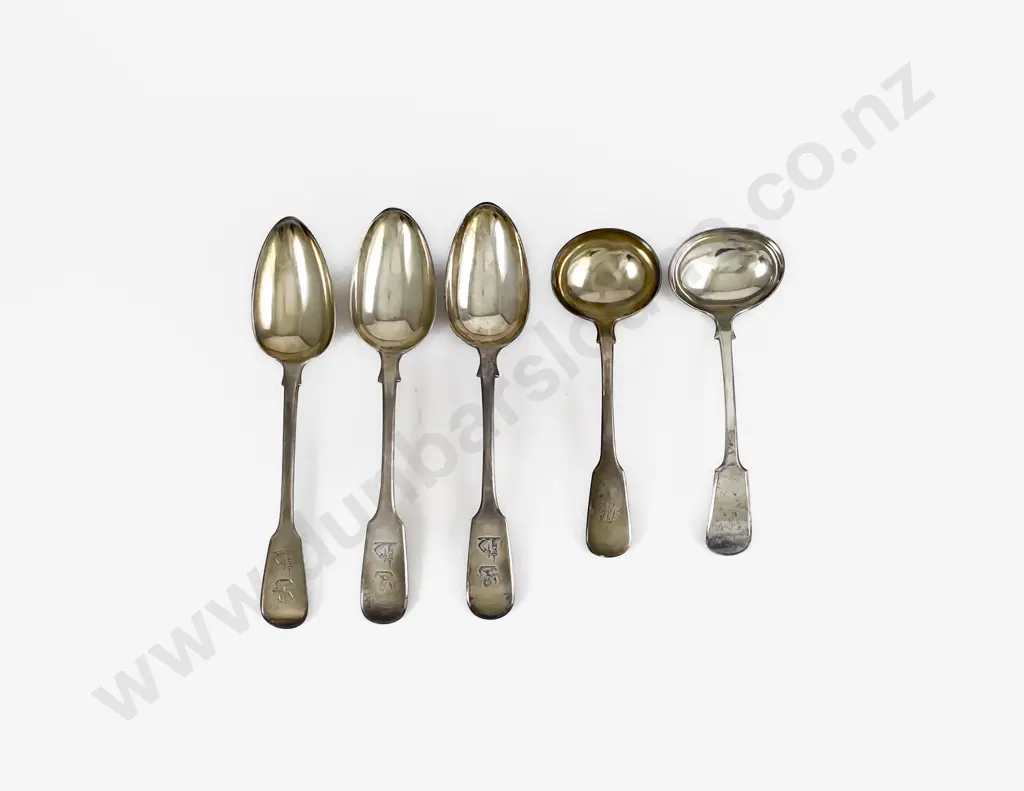 Three Geo III & Wm IV S/S Tablespoons Image 1++