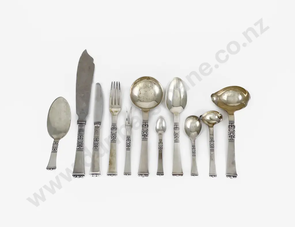 An Extensive & Attractive 99pce Danish S/S Suite Of Cutlery Image 1++
