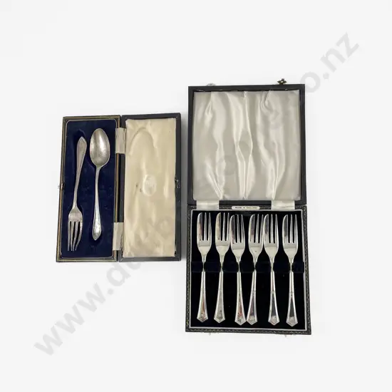 Cased Set Of Six S/S Cake Forks