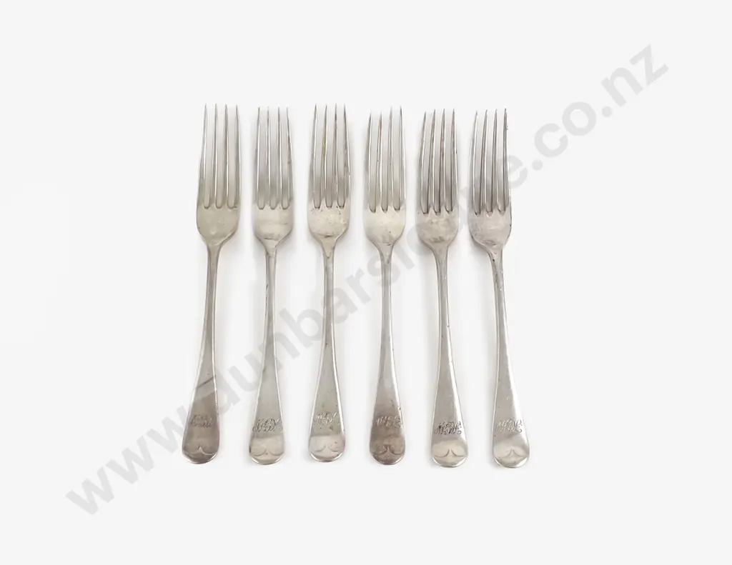 Set Of Six Vict S/S Dessert Forks Image 1++