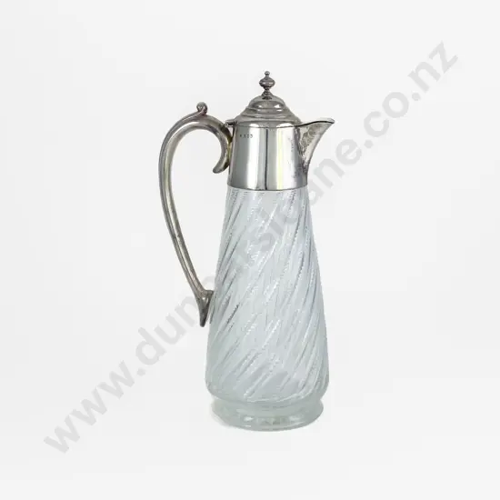 QEII S/S Mounted Cut Crystal Claret Jug