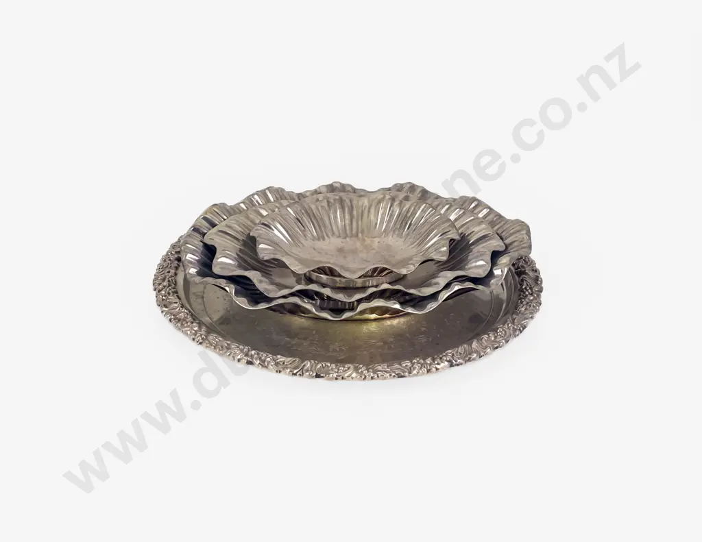 Set Of 3 Walker & Hall Graduated S/P Oval Bowls Image 1++
