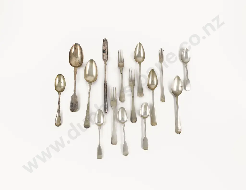 Group Of S/S and Dutch Silver Flatware Image 1++