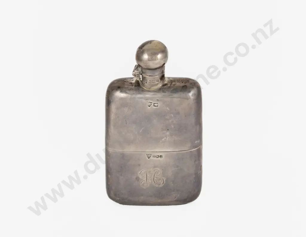 Edw VII S/S Hip Flask Image 1++