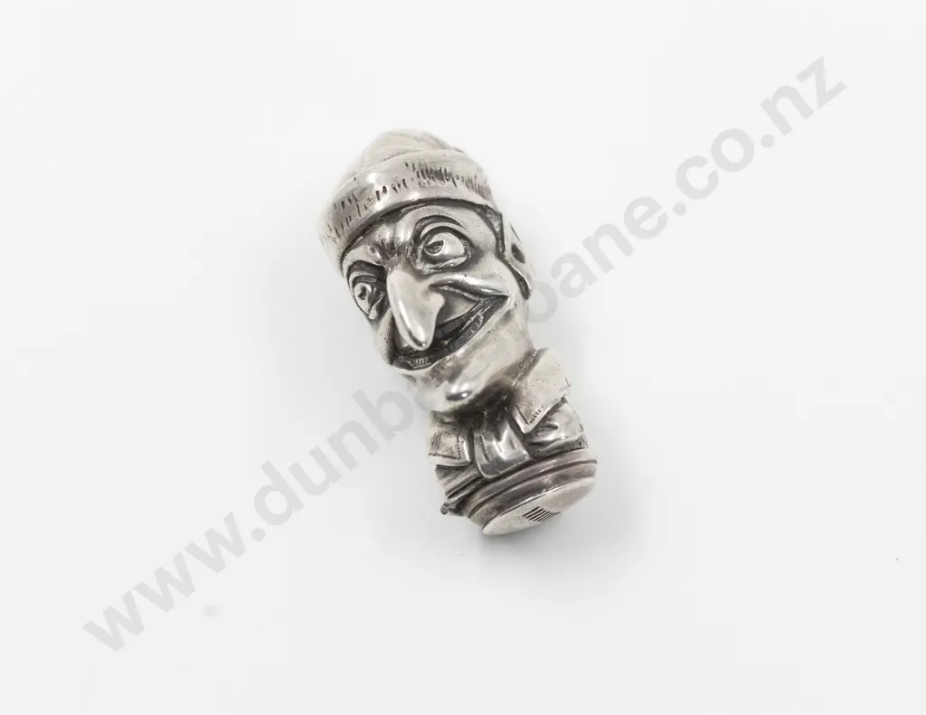 Unmarked Heavy Silver? Novelty Mr Punch Vesta Holder Image 1++