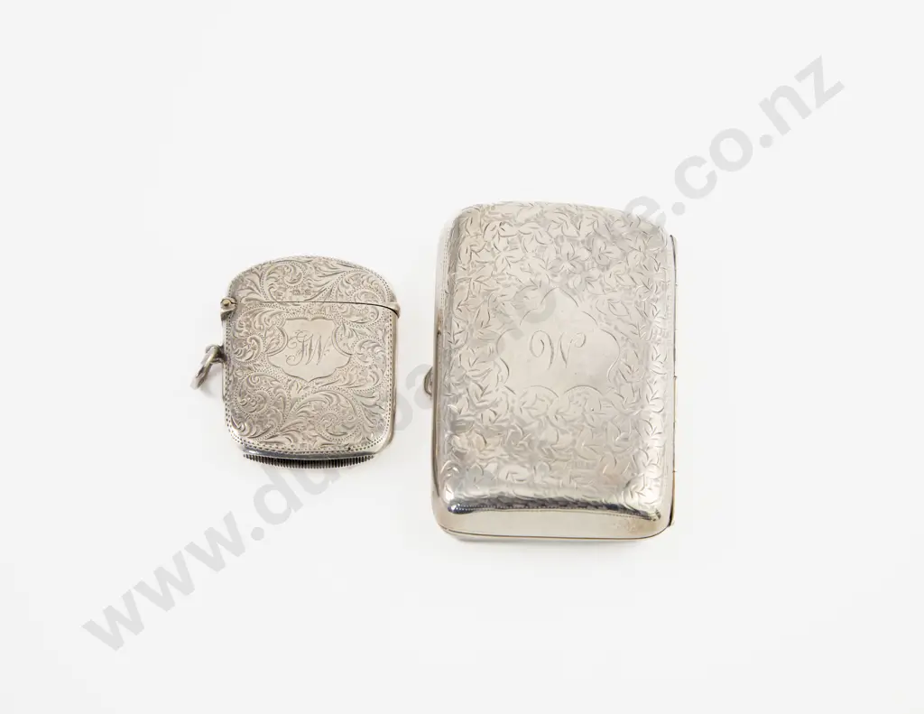 Edw VII S/S Vesta Case and Cigarette Case Image 1++
