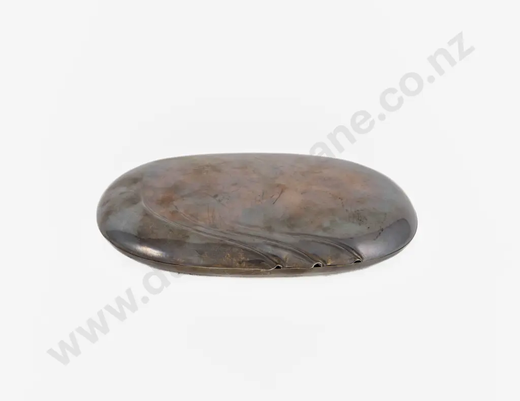 Large S/S Oval Hinged Box Image 1++
