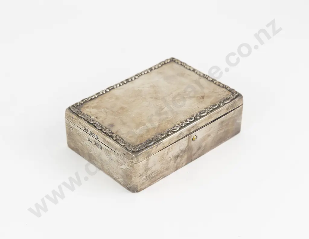 Edw VII S/S Cigarette Box By Mappin & Webb Image 1++