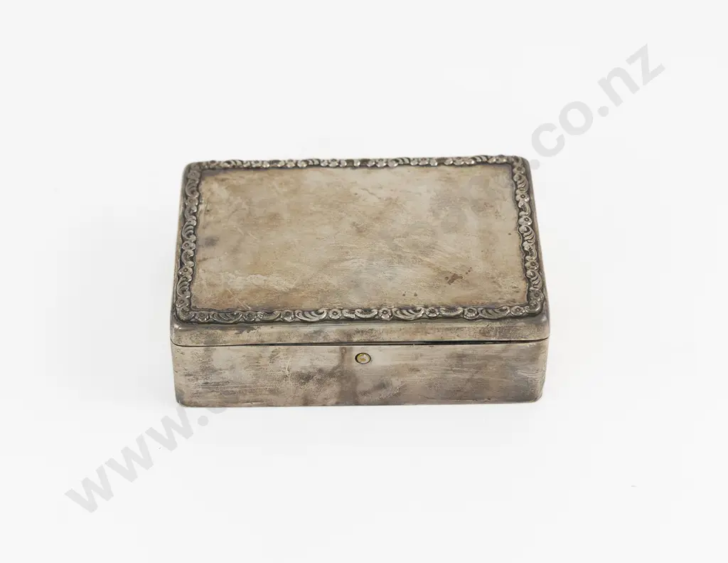 Edw VII S/S Cigarette Box By Mappin & Webb Image 1++