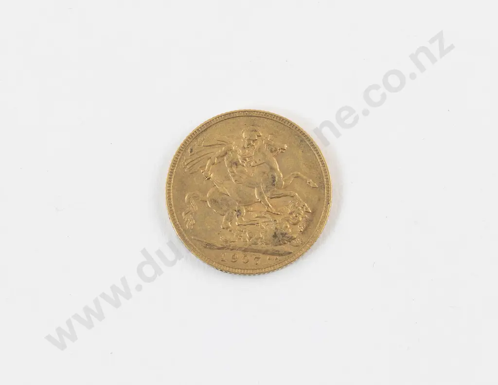 Edw VII 1907 Full Gold Sovereign Image 1++