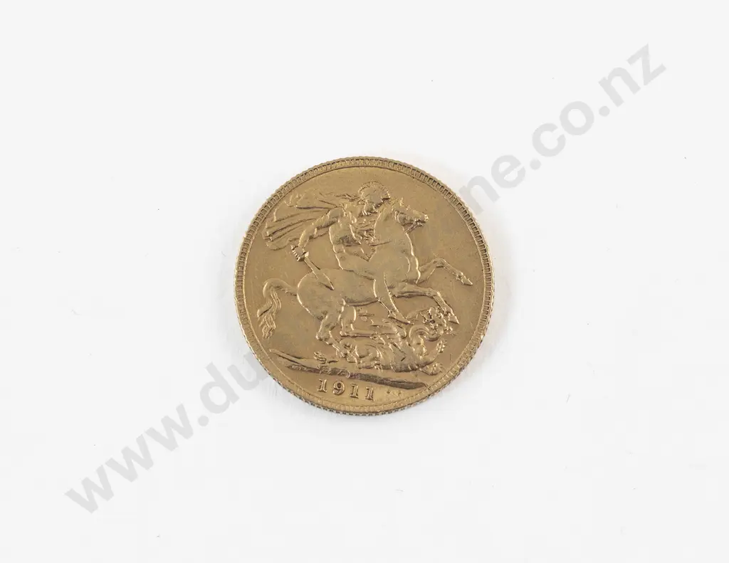 Geo V 1911 Full Gold Sovereign Image 1++