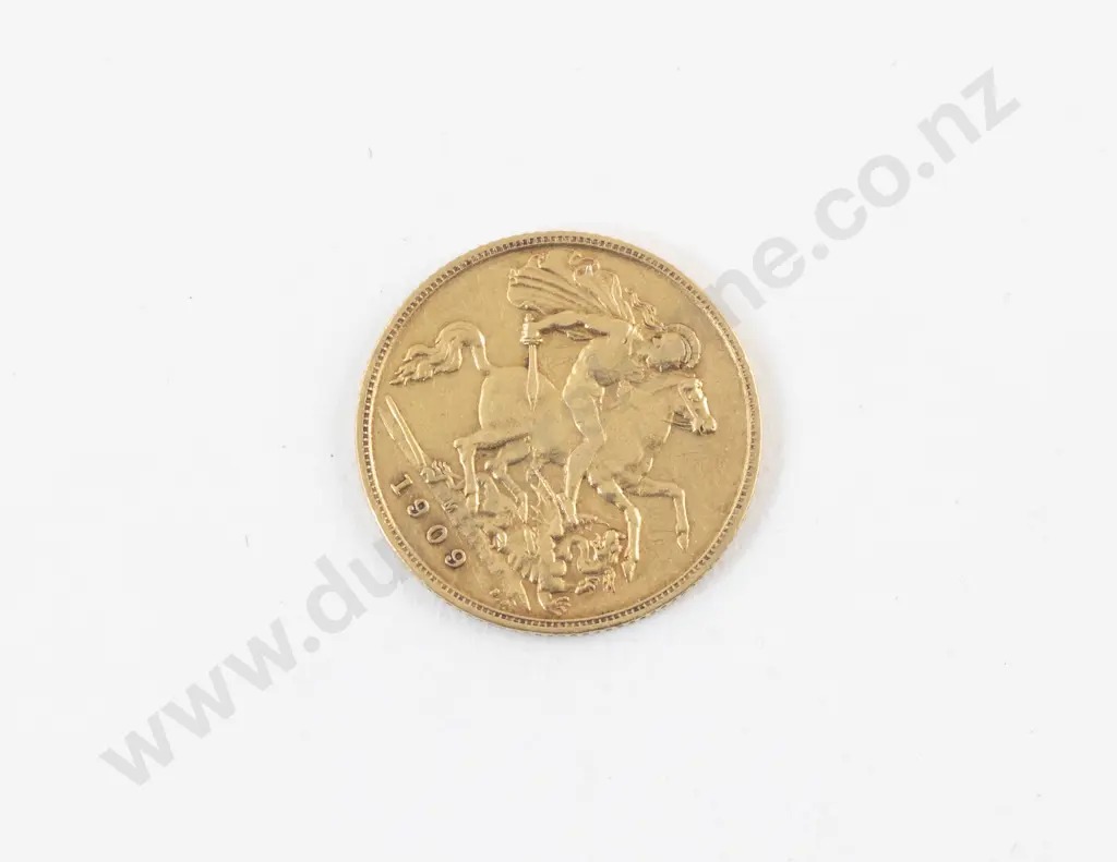 EdwVII 1909 Half Gold Sovereign Image 1++