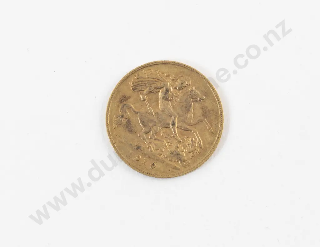 Edw VII 1910 Half Gold Sovereign Image 1++