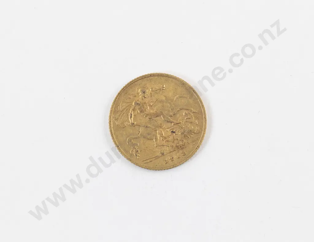 Geo V 1913 Half Gold Sovereign Image 1++