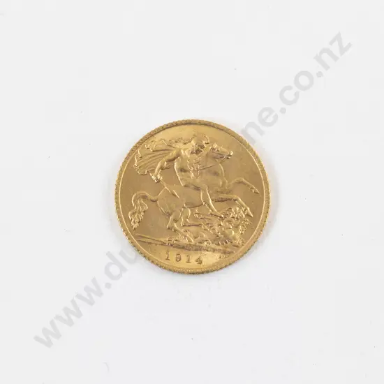 Geo V 1914 Half Gold Sovereign