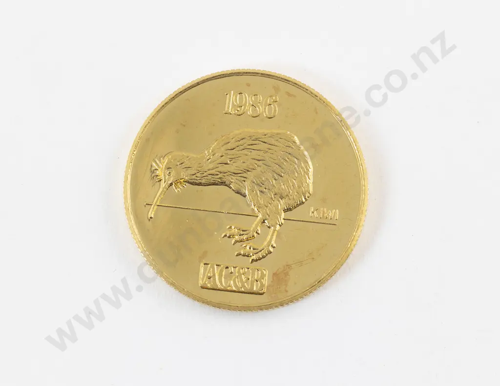 1986 Kiwi 1ozTroy .9999 Fine NZ Gold Image 1++