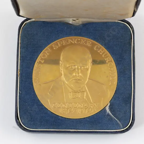 UK 22ct Gold Winston Spencer Churchill 1874-1974 Centenary Medal