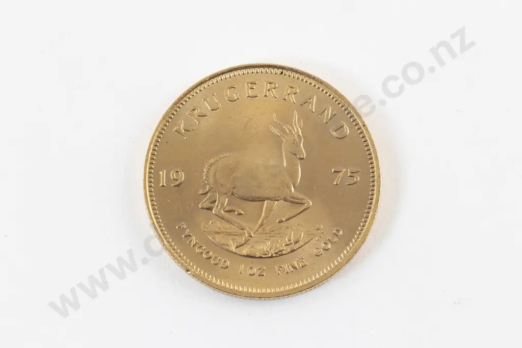 South Africa 1975 Krugerrand 1oz Fine Gold Coin Image 1++