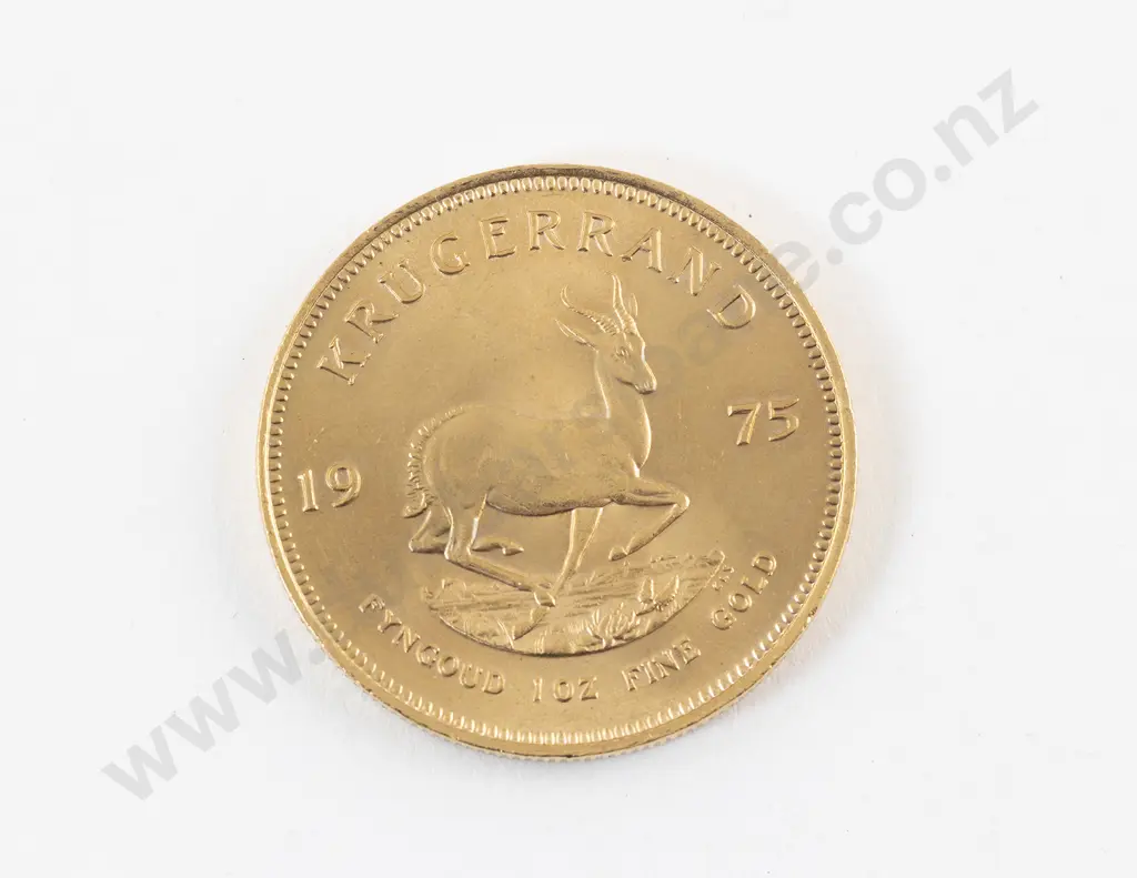 South Africa 1975 Krugerrand 1oz Fine Gold Coin Image 1++