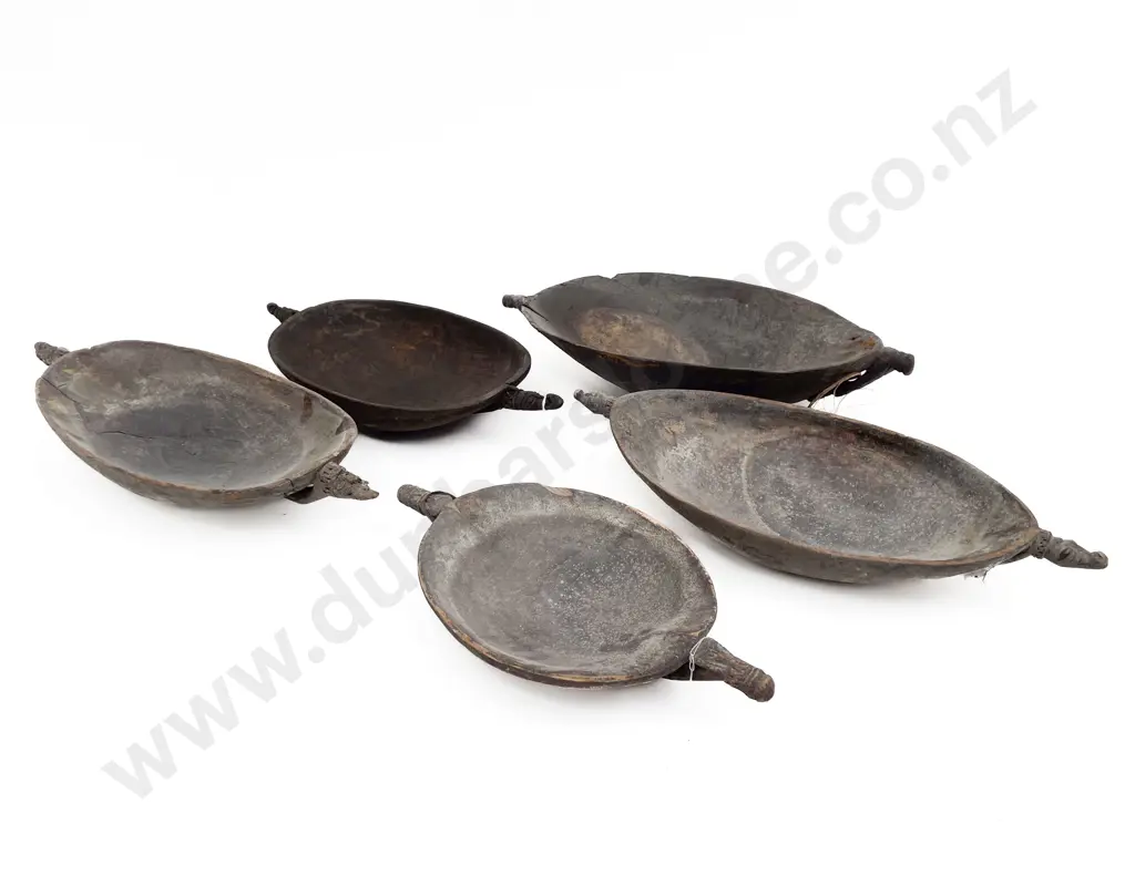 Five Elliptical Ramu River Food Bowls Image 1++