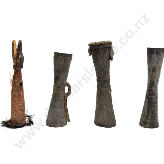 Three PNG Kundu Drums With Other