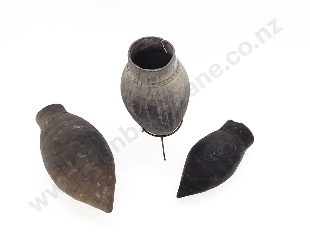 Three Papua New Guinea Sepik River Cooking Pots Image 1++