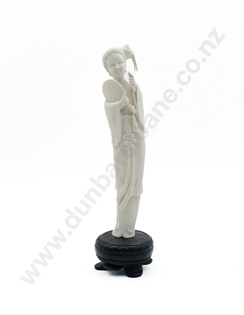 Tall Japanese Ivory Bijin on Stand Image 1++