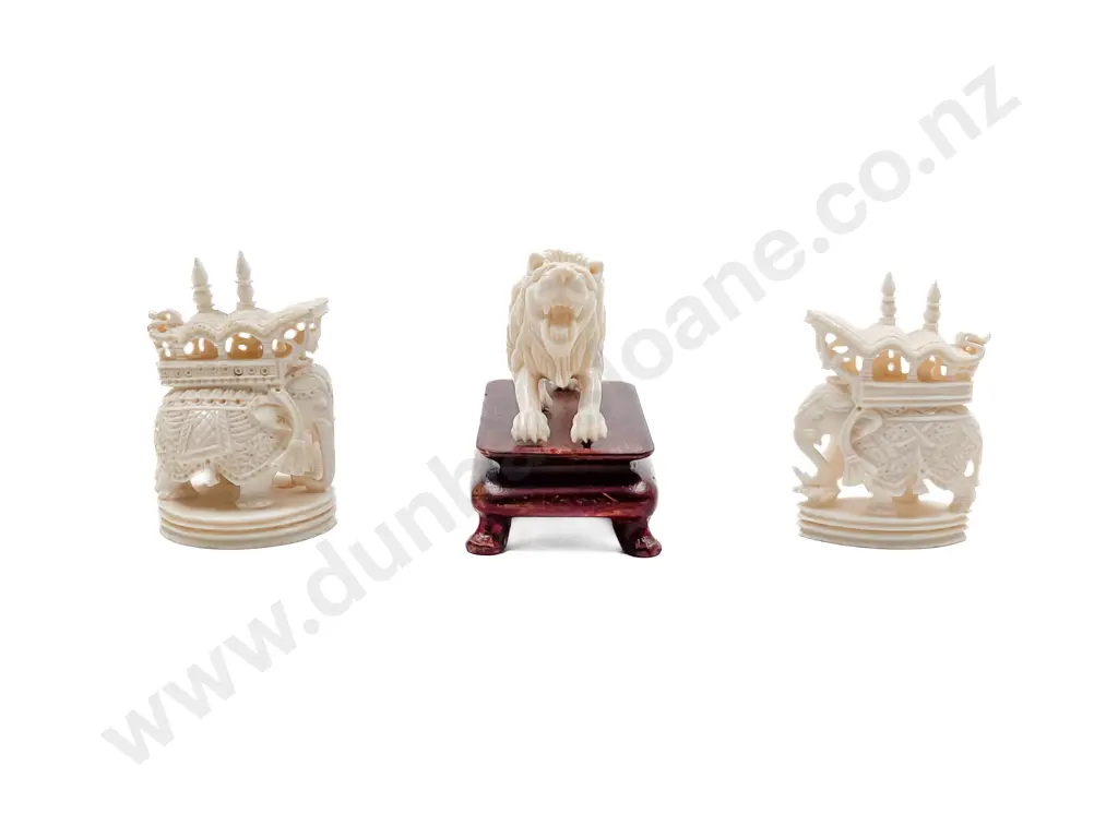 Three Indian Ivory Carvings Image 1++