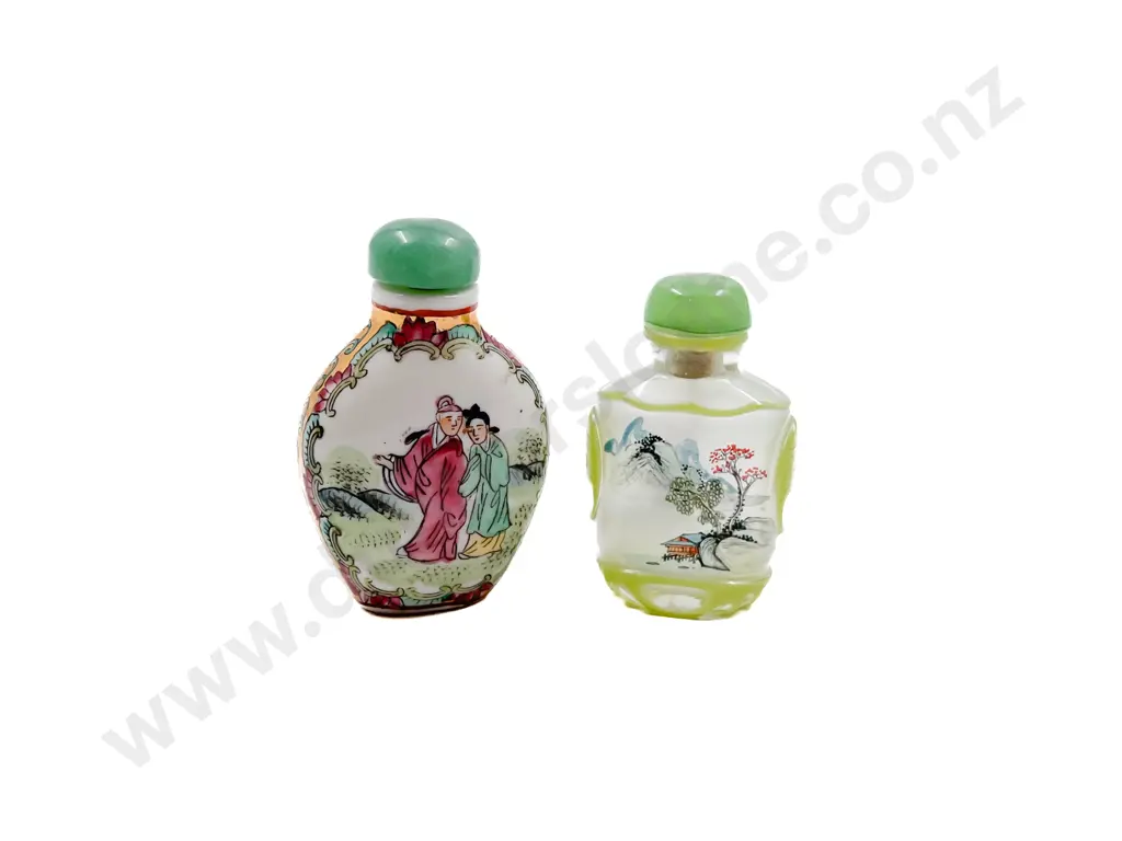 Two Hand Painted Japanese Scent Bottles Image 1++