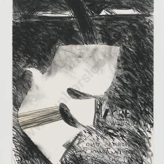 Ralph Hotere (1931 - 2013) - Acre of Wounds Black Rainbow
