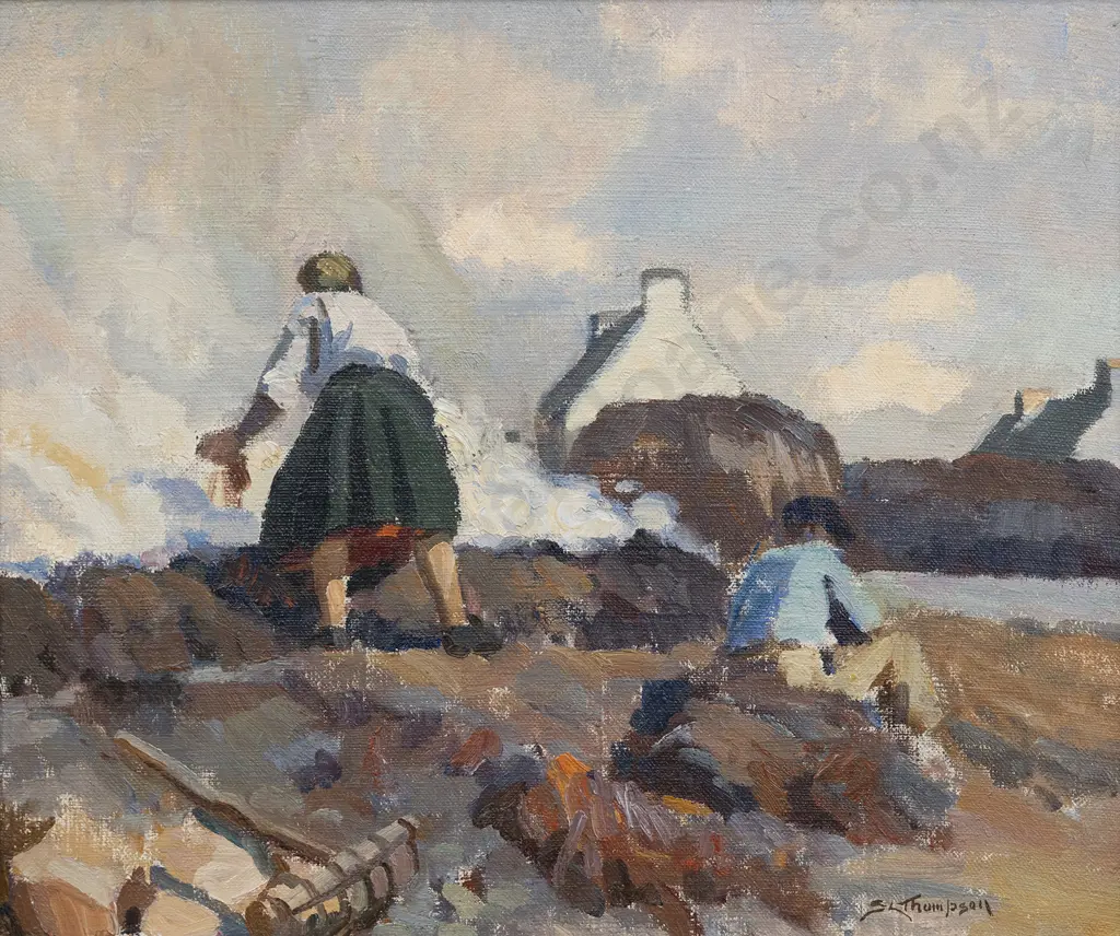 Sydney Lough Thompson (1877 - 1973) - Burning Seaweed Image 1++